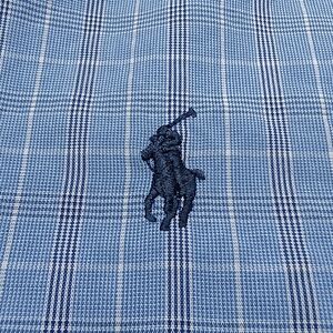 90s Ralph Lauren Blue Label Casual Blue and White Button Down Shirt